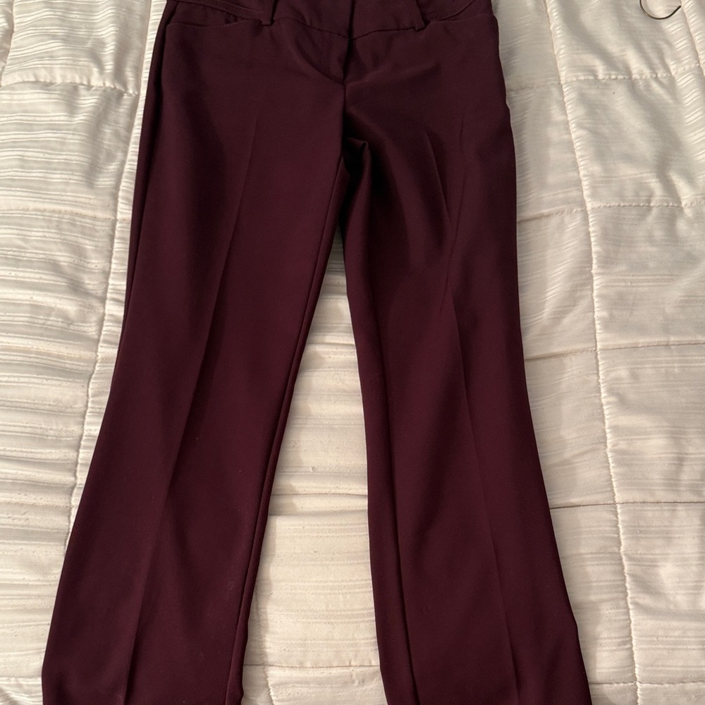 New York & Company Rich Burgundy Women's Pants